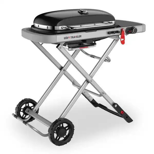 Bild 3 von Weber Camping-Gasgrill Traveler mit 1 Brenner und Rollwagen Schwarz