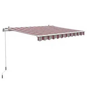 Gelenkarmmarkise Aventura 3x2m Bordeaux-Beige-Weiß