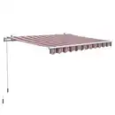 Bild 1 von Gelenkarmmarkise Aventura 3x2m Bordeaux-Beige-Weiß