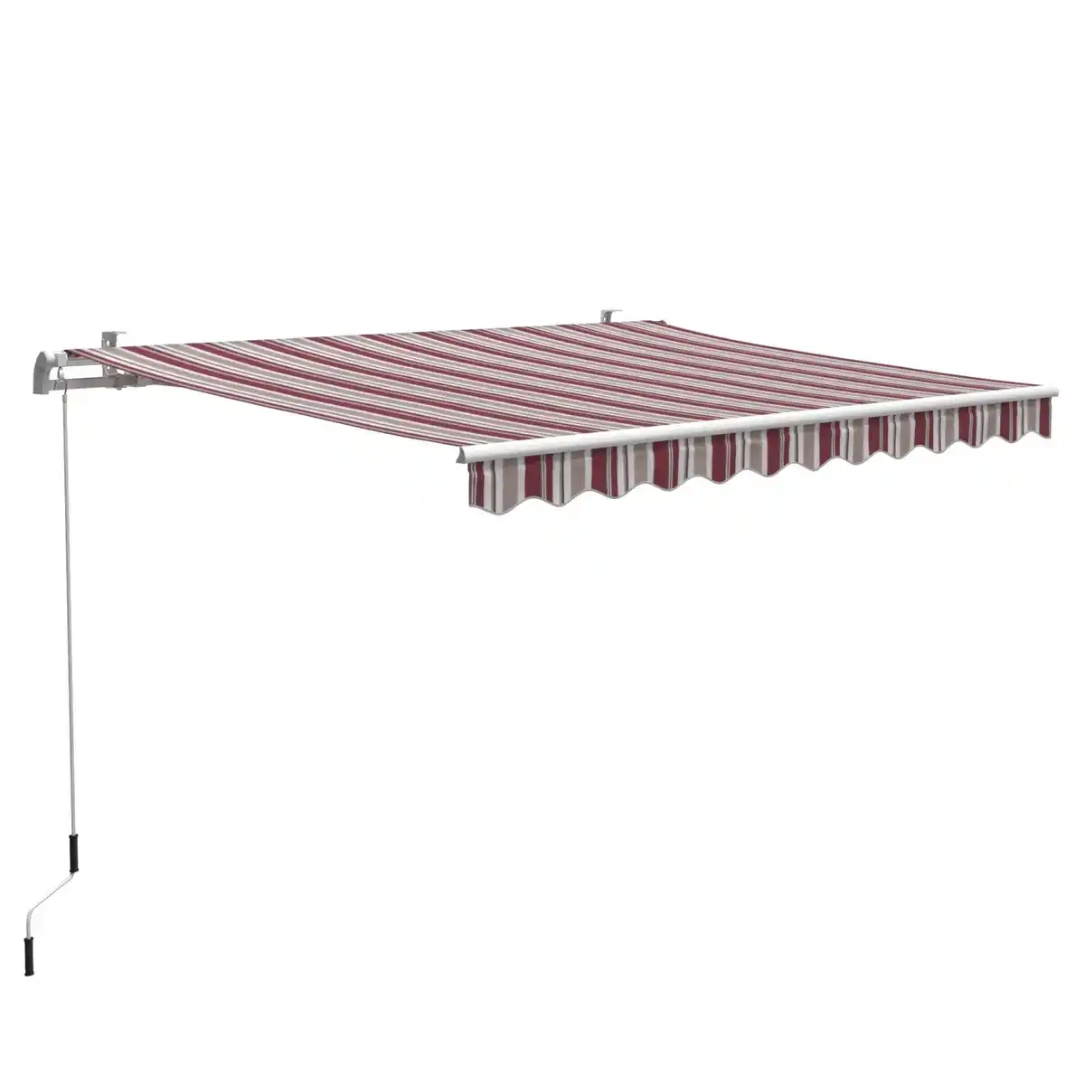 Bild 1 von Gelenkarmmarkise Aventura 3x2m Bordeaux-Beige-Weiß