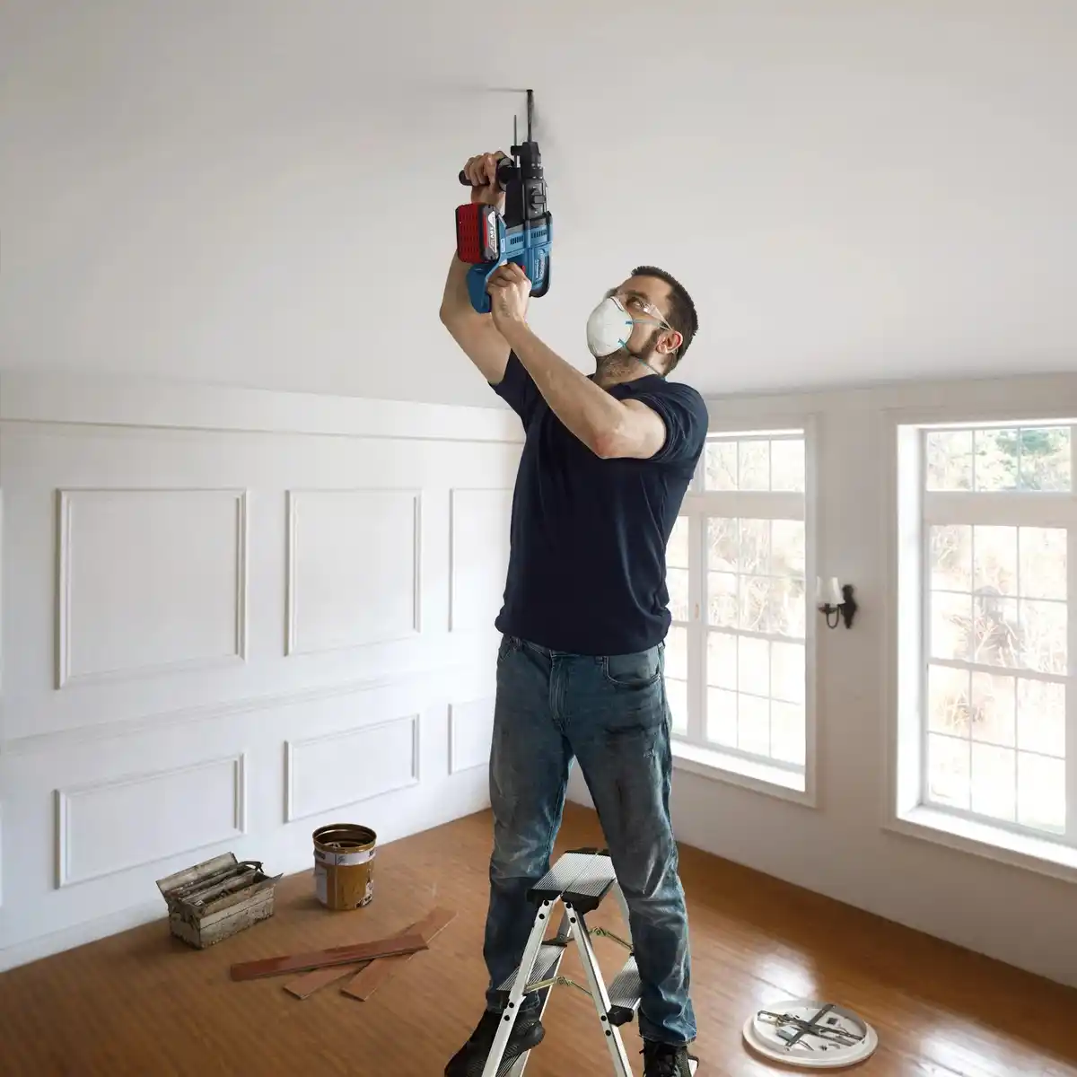Bild 2 von Bosch Professional Akku-Bohrhammer GBH 18 V-21 Solo inkl. Tiefenanschlag