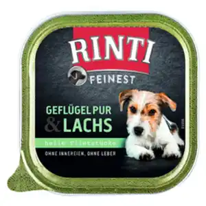 RINTI Hunde-Nassfutter »Feinest«, Geflügel/Lachs, 150 g