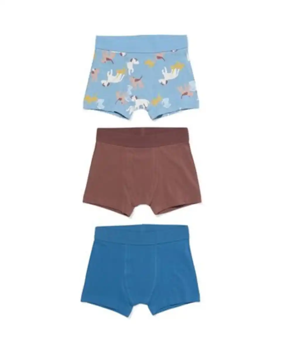 Bild 1 von Kinder-Boxershorts, Tiermuster – 3 Stück hellblau