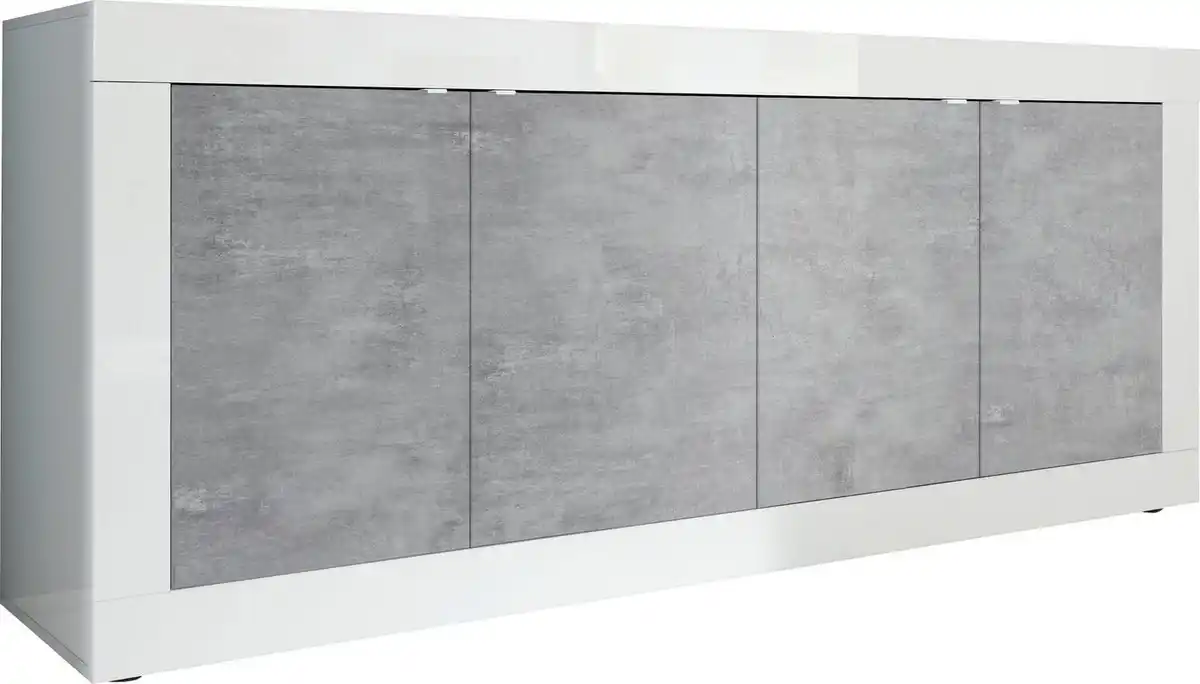 Bild 1 von Home affaire Sideboard Basic Breite 207 cm, Kommode 4 Türen, Anrichte, Metallgriff, moderne Rahmenoptik, viel Stauraum, Farbauswahl