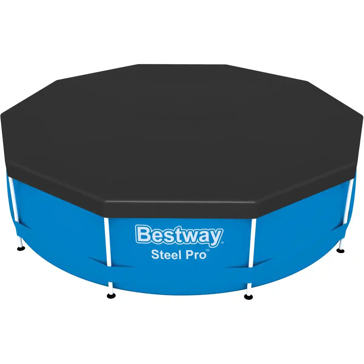 Bild 4 von Bestway PVC-Abdeckplane für Pools Ø 305 cm Schwarz rund