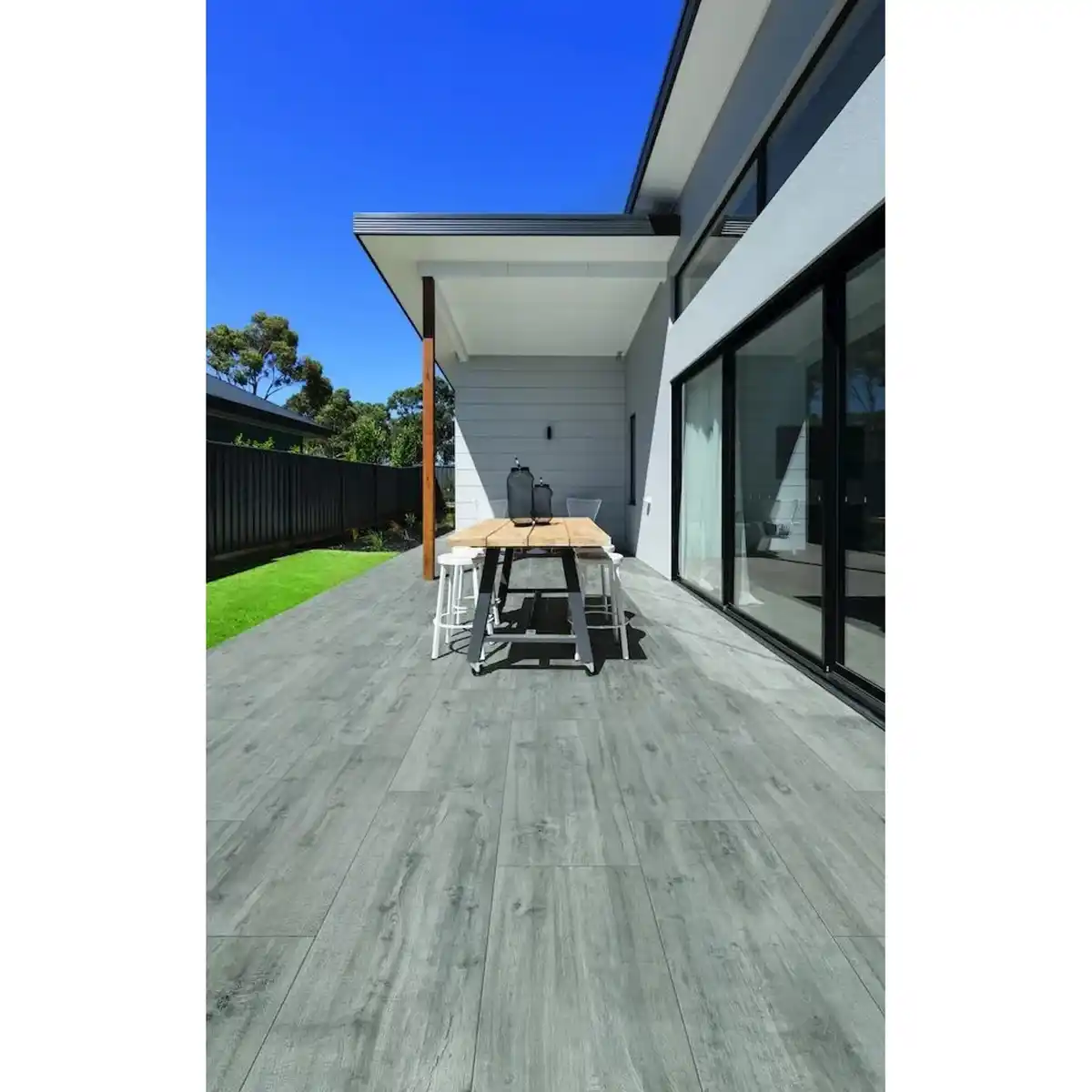 Bild 2 von Terrassenplatte Feinsteinzeug Vero 2.0 Holzoptik Grau 40 cm x 120 cm