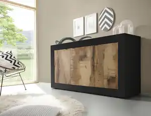 Home affaire Sideboard Basic Breite 160 cm, Kommode 3 Türen, Anrichte, Metallgriff, moderne Rahmenoptik, viel Stauraum, Farbauswahl