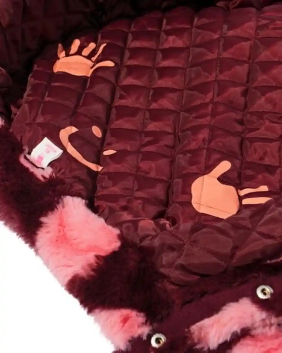 Bild 4 von Kindermantel mit Tupfen bordeauxrot