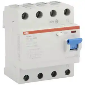 ABB Fehlerstromschutzschalter, 4-polig, Grau, 40 A