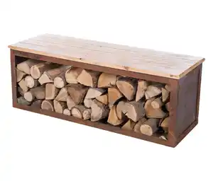 Bank inkl. Holzlager »TYR«, 117 cm