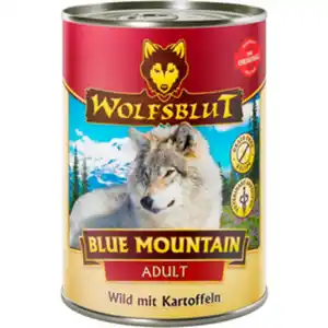 Wolfsblut Hunde-Nassfutter, Adult Blue Mountain Wild mit Kartoffeln 395g
