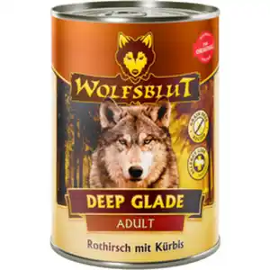 Wolfsblut Hunde-Nassfutter, Adult Deep Glade Rothirsch mit Kürbis 395g