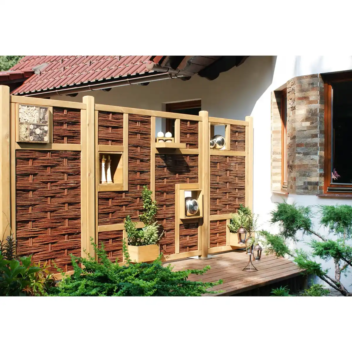 Bild 2 von T & J Weidengeflechtzaun Labo-3D 180 x 180 cm