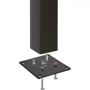 Vierkant-Pfosten 7 cm x 7 cm x 176 cm Anthrazit