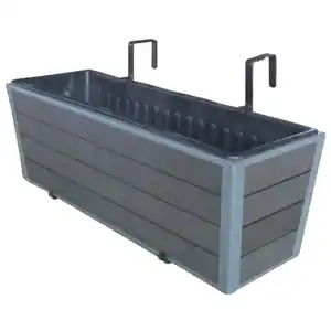 WPC-Balkonkasten Monaco 60,5 cm x 19,5 cm x 20,5 cm Anthrazit