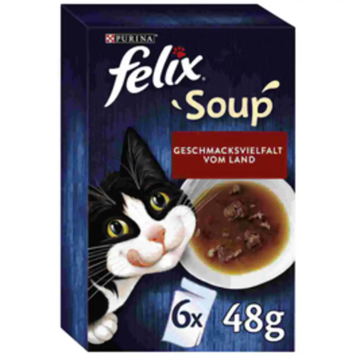 Bild 1 von felix Katzen-Nassfutter »Felix Soup«, Rind/Huhn/Lamm, 6 x 48g