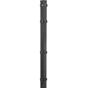 Eckzaunpfahl für Doppelstabmatten Anthrazit 6 cm x 6 cm x 140 cm