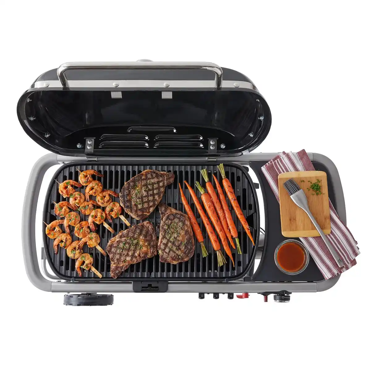 Bild 4 von Weber Camping-Gasgrill Traveler mit 1 Brenner und Rollwagen Schwarz