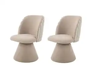 2 Hela Stühle »Bari I«, Samtvelour, beige