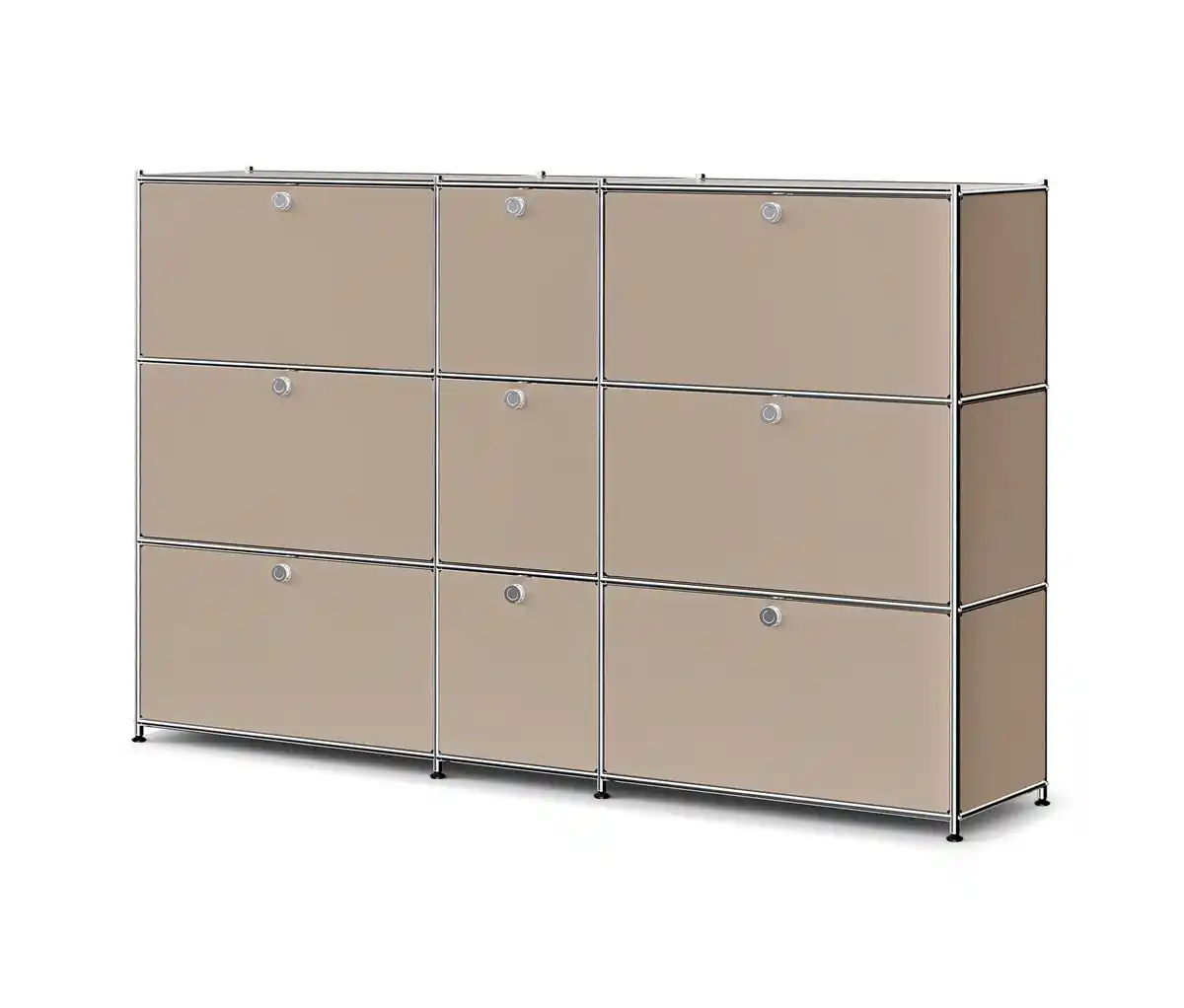 Bild 1 von Kommode Metall »CN3« mit 9 Klappenfächern, taupe