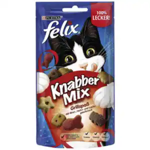 felix Katzensnack »Knabbermix«, Rind/Huhn/Lachs, 60 g