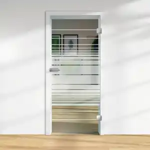 Glasdrehtür ESG Floatglas Dekor Siebdruck 36/83 DIN Rechts 1972 x 834 x 8 mm