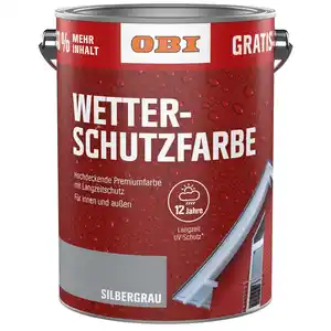 OBI Wetterschutzfarbe 3 l Silbergrau