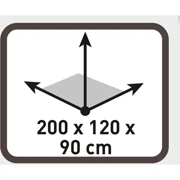 Bild 3 von 2 Personen Kuppel-Zelt 200 x 120 x 90 cm mit Belüftung und Mückennetz