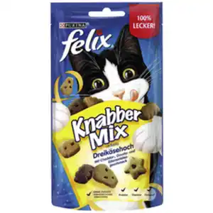 felix Katzensnack »Knabbermix«, Cheddar/Gouda/Edamer, 60 g