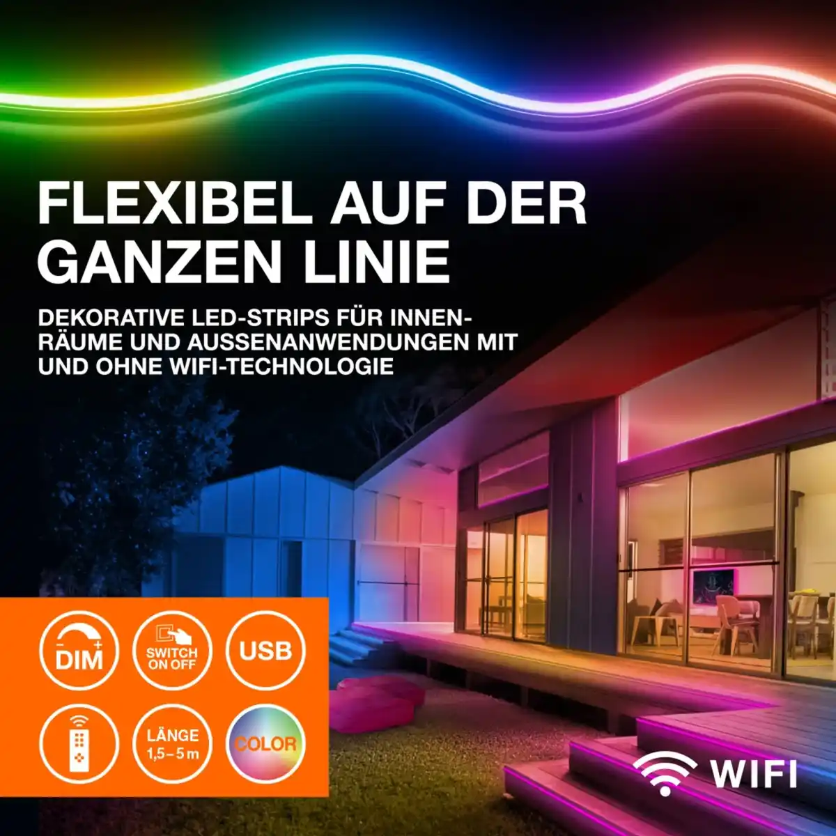 Bild 4 von Ledvance LED-Strip Neon Digitalflex mit Fernbedienung 23 W 180 lm RGB 500 cm