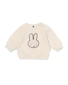 Miffy Newborn-Pullover aus Jersey ecru