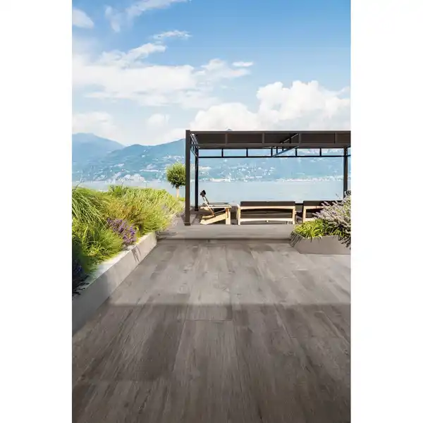 Bild 3 von Terrassenplatte Feinsteinzeug Vero 2.0 Holzoptik Grau 40 cm x 120 cm