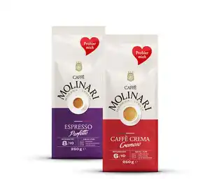 Caffè Molinari Caffè Crema & Espresso Probierset - 2 x 250 g Ganze Bohne