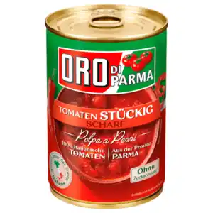 Oro di Parma Stückige Tomaten scharf 400g