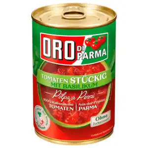Oro di Parma Stückige Tomaten mit Basilikum 400g