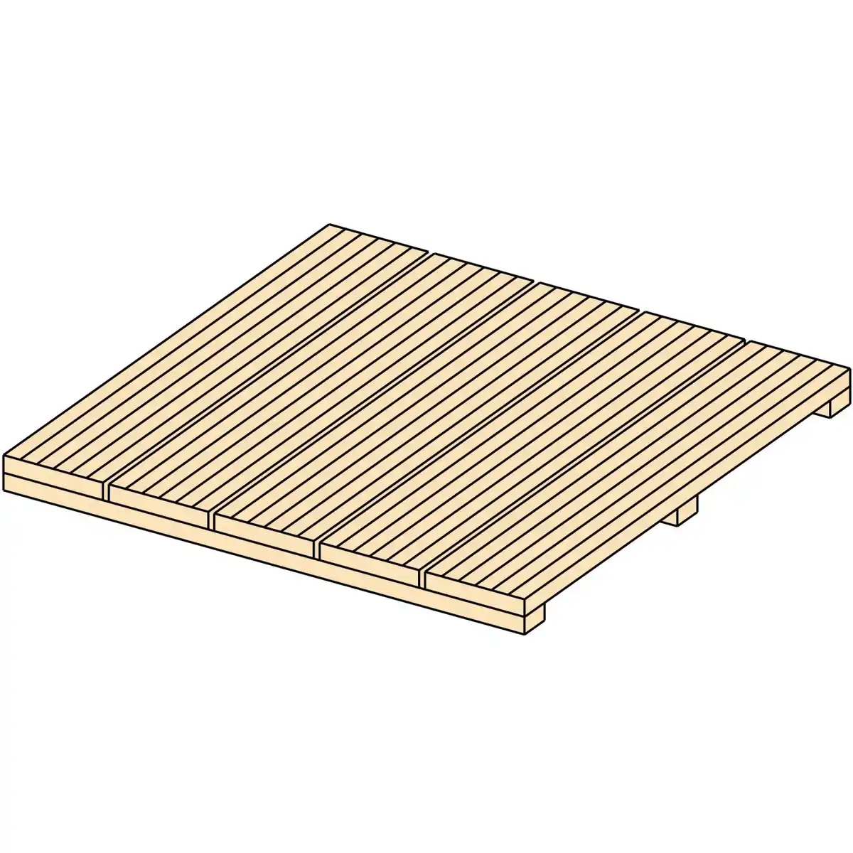 Bild 2 von Holzfliese Lärche natur 50 x 50 x 3,2 cm