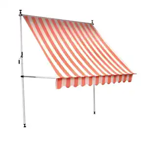 CMI Klemmmarkise 250 cm x 150 cm Kupfer-Creme Gestreift
