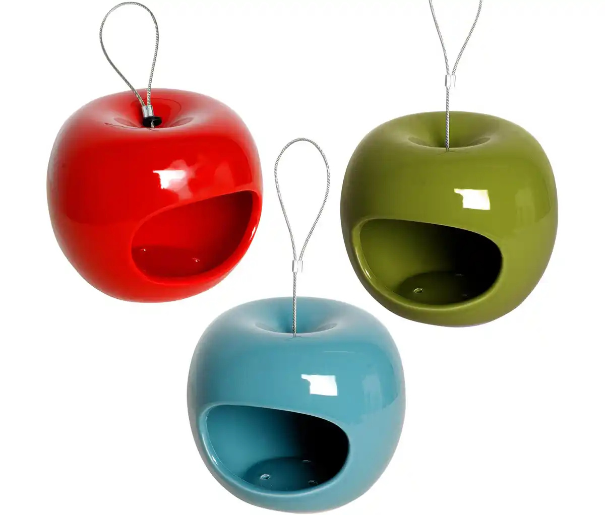 Bild 1 von 3 Keramik-Futterspender in Apfelform