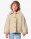 Bild 1 von Wendbare Kinderjacke aus Teddystoff mit Blumenmuster ecru