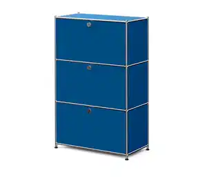 Kommode Metall »CN3« mit 3 Klappenfächern, enzianblau