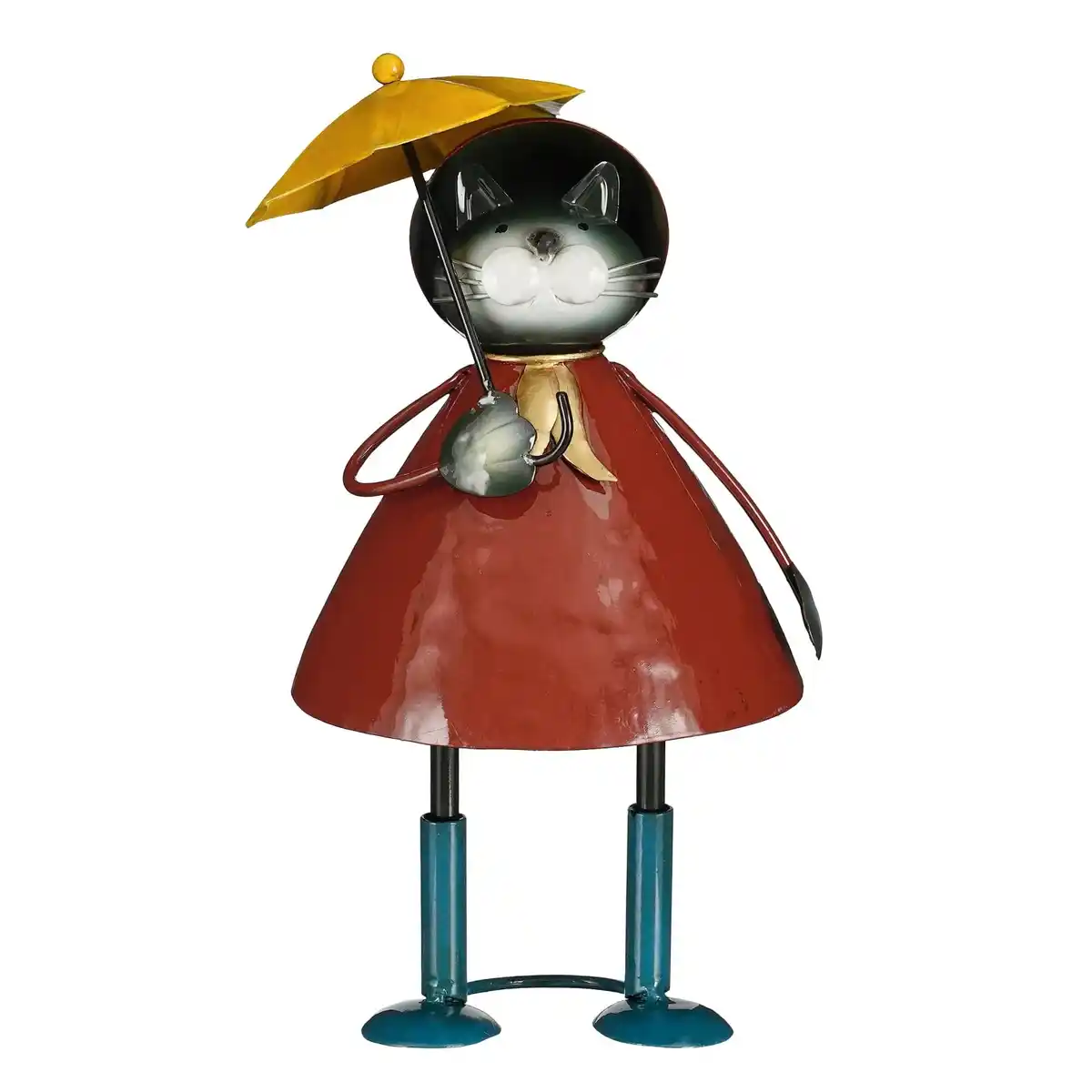 Bild 1 von Mica Decorations Deko-Figur Katze mit Regenschirm 28 cm Rot