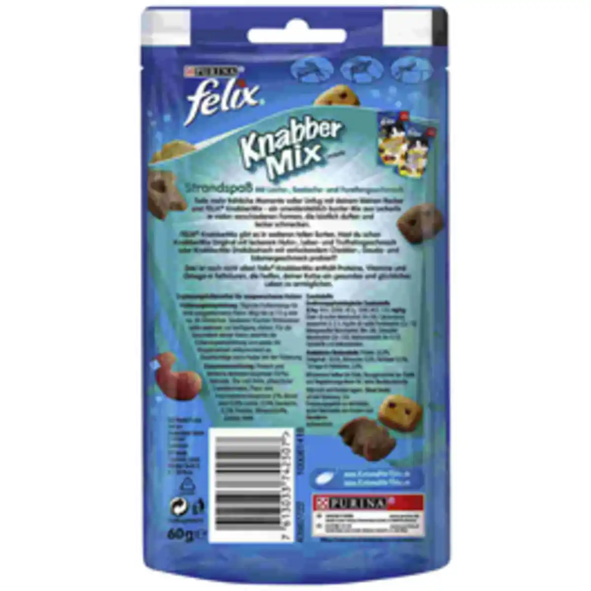 Bild 2 von felix Katzensnack »Knabbermix«, Lachs/Seelachs/Forelle, 60 g