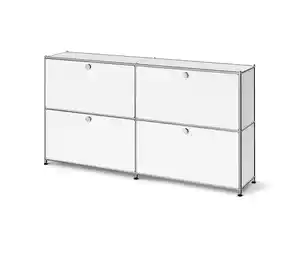 Sideboard Metall »CN3 Slim Line« mit 4 Klappfächern, weiß