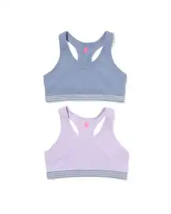 Kinder-Crop-Shirts – 2 Stück lila