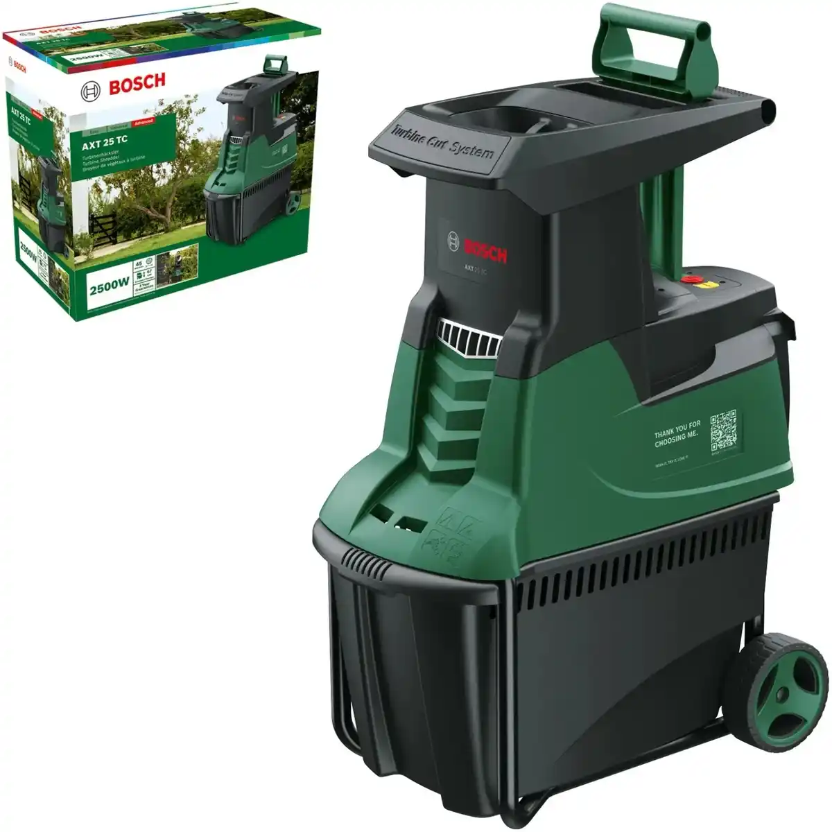 Bild 1 von Bosch Gartenhäcksler AXT 25 TC mit Turbinen-Schnitt-System