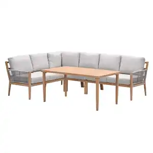 Garden Impressions Lounge-Dining Set Sardinia 5-tlg Light Teaklook