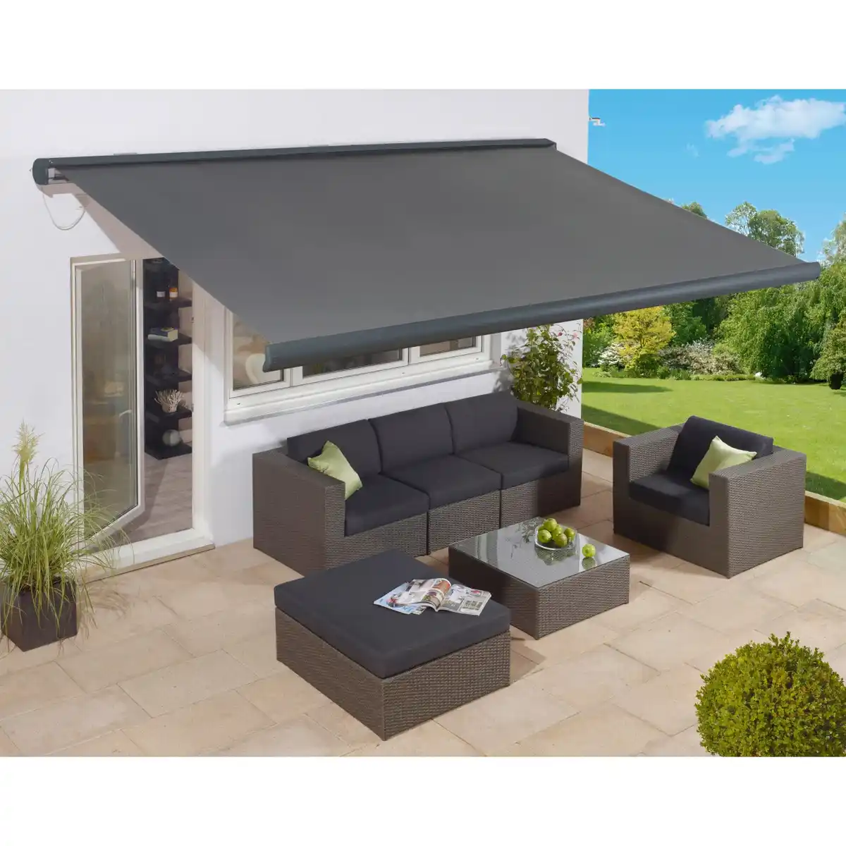 Bild 3 von OBI Kassettenmarkise LED Fabiona 400 cm x 250 cm Tuch Anthrazit