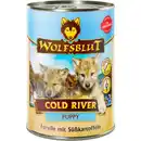 Bild 1 von Wolfsblut Hunde-Nassfutter, Puppy Cold River Forelle mit Süßkartoffeln 395g