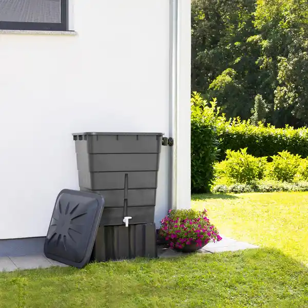 Bild 3 von Garantia Regentonnen-Unterstand Eckig 300 l Graphite Grey