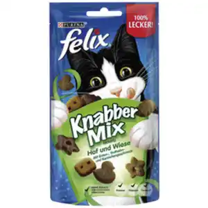 felix Katzensnack »Knabbermix«, Ente/Truthahn/Kaninchen, 60 g